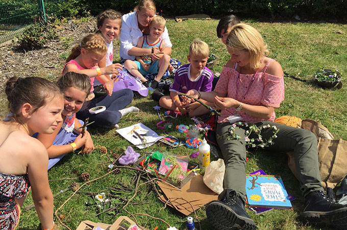 Outside crafts at Revoe Park